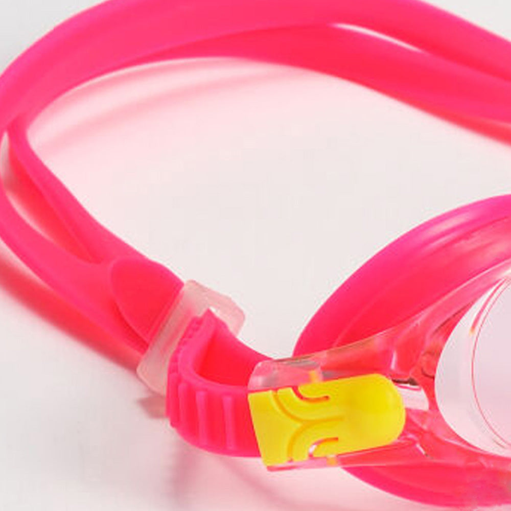 Jiejia J2670 Kids HD Swimming Goggles Waterproof Glasses Children Anti-Fog Anti-UV Eyeglasses - Rose