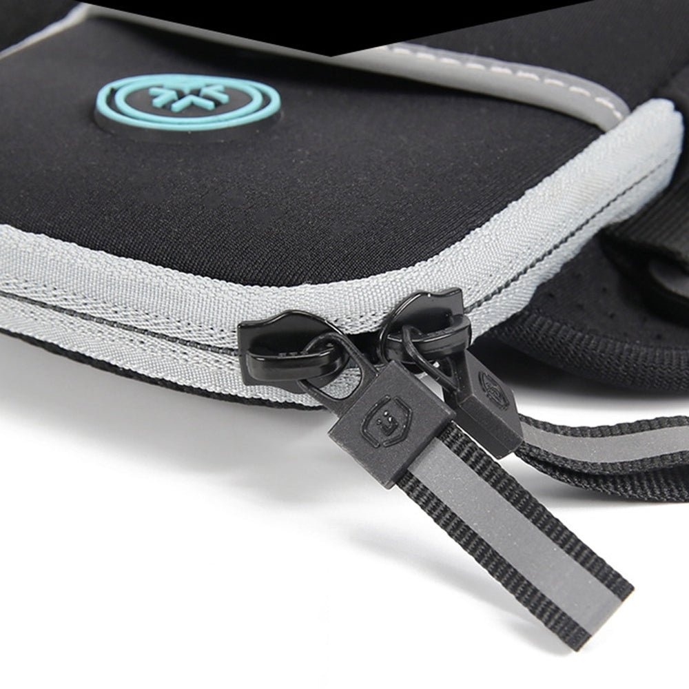 Uniqkart Stylish Reflective Waterproof Sports Running Arm Bag Adjustable Armband Phone Storage Pouch - Blue