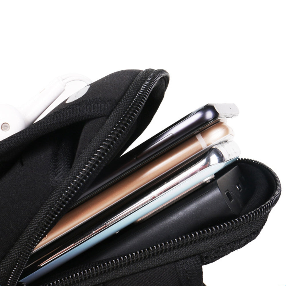 Uniqkart Waterproof Sports Running Arm Bag Adjustable Armband Reflective Fitness Phone Storage Pouch - Blue