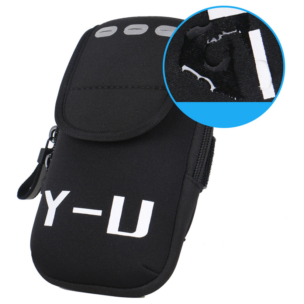 Uniqkart Waterproof Sports Running Arm Bag Adjustable Armband Reflective Fitness Phone Storage Pouch - Orange