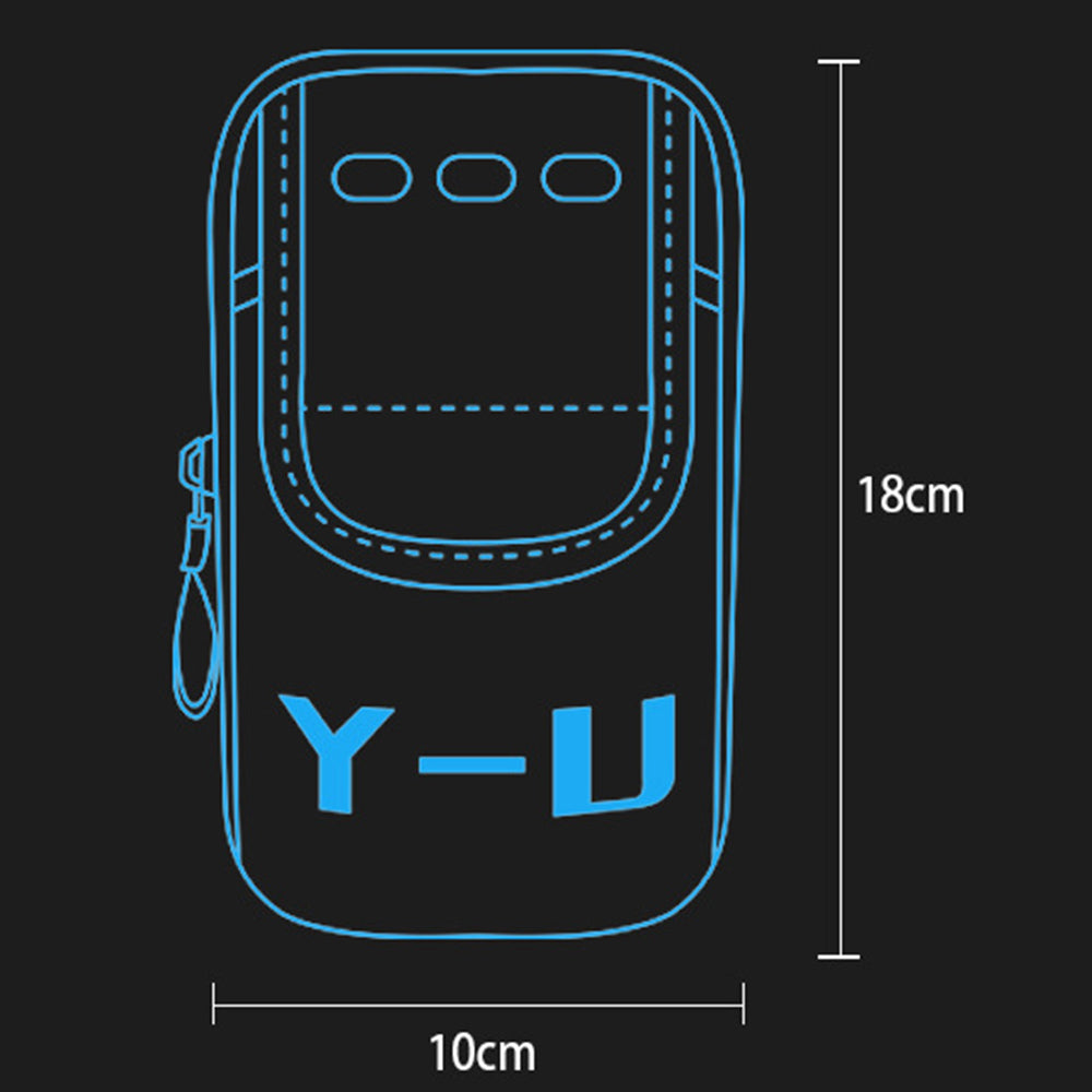 Uniqkart Waterproof Sports Running Arm Bag Adjustable Armband Reflective Fitness Phone Storage Pouch - Orange