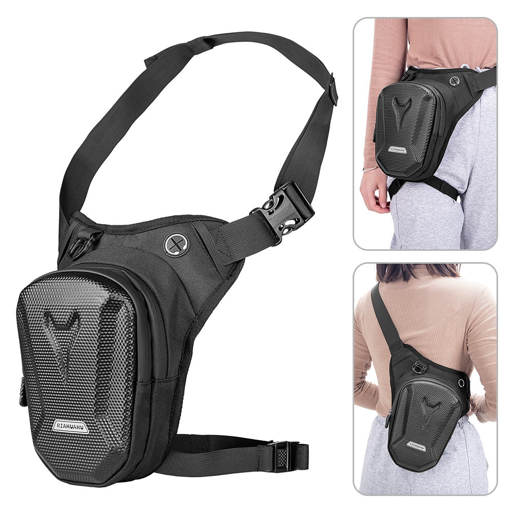 Hard Shell Waterproof Motorcycle Riding Cycling Leg Bag Phone Tools Storage Messenger Bag