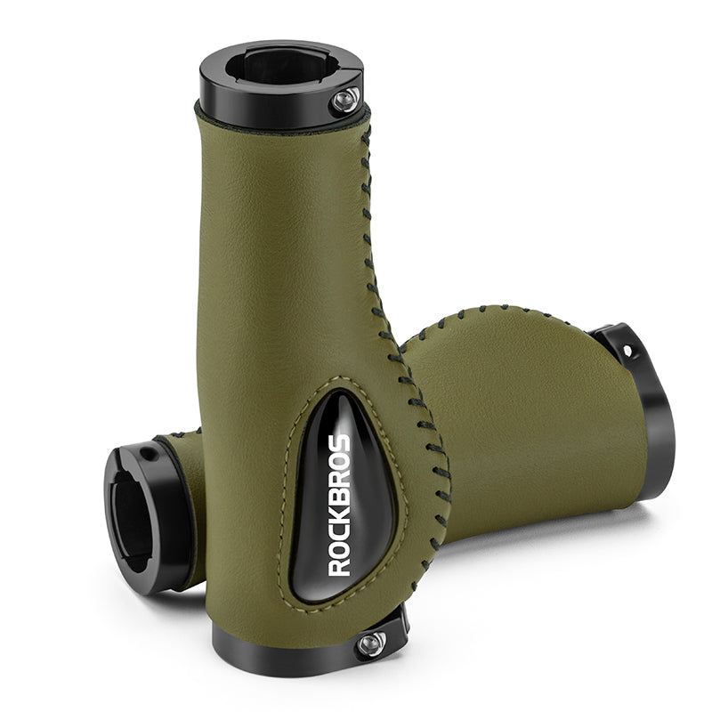 Rockbros 40720001001 1 Pair MTB Bike Bicycle Cycling Shock Absorption Anti-slip Handlebar Grips - Green