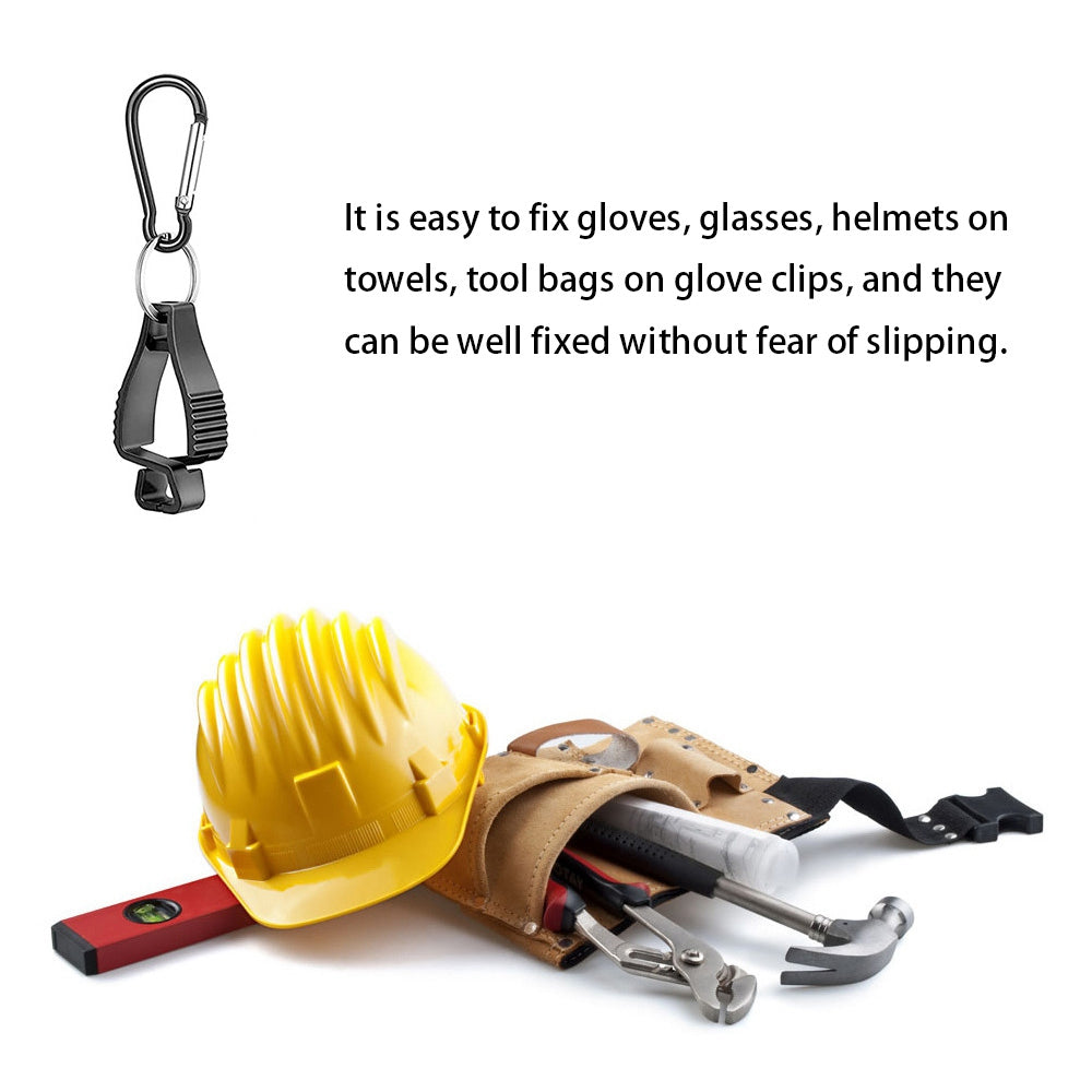 Uniqkart STJ-001-BK Safety Work Glove Clips Outdoor Work Belt Clip for Glasses Hats Helmets Towel Tool