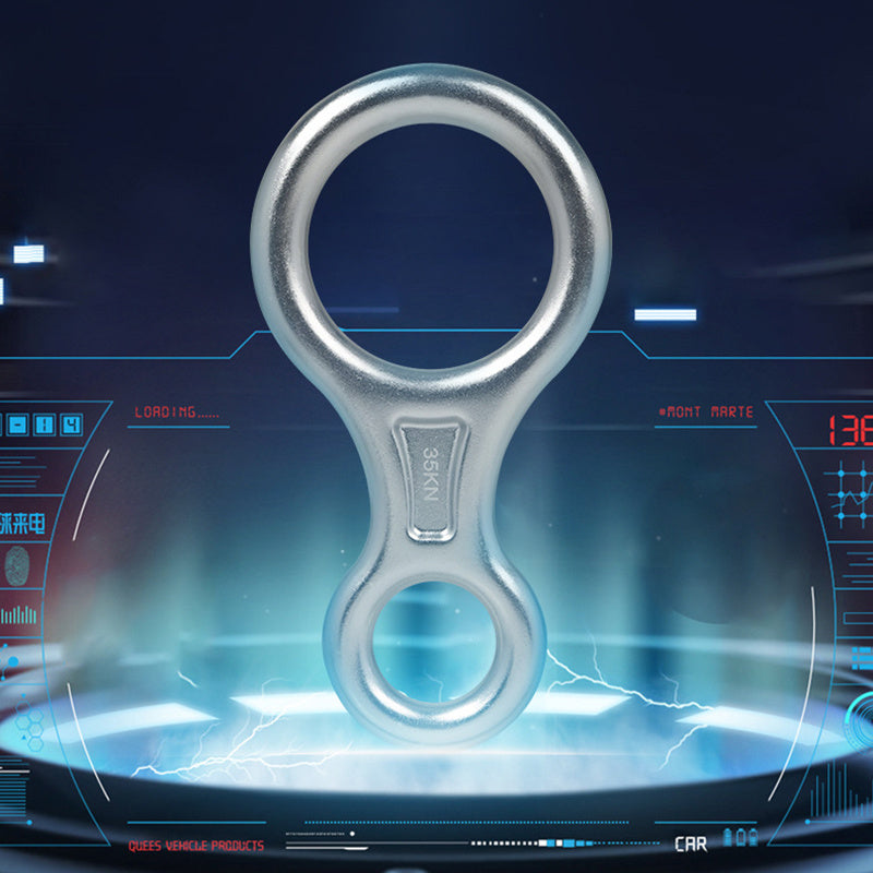 Xinda TP8601P 35KN Aluminum Alloy 8 Descender Heavy Duty Climbing Gear Downhill Equipment Rigging Plate - Silver