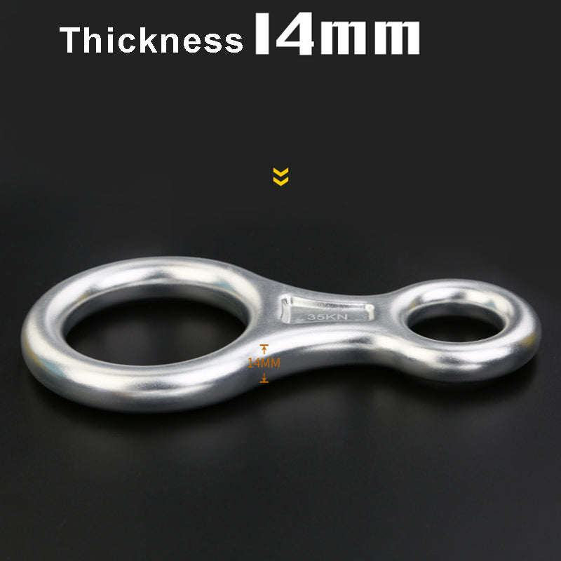 Xinda TP8601P 35KN Aluminum Alloy 8 Descender Heavy Duty Climbing Gear Downhill Equipment Rigging Plate - Silver