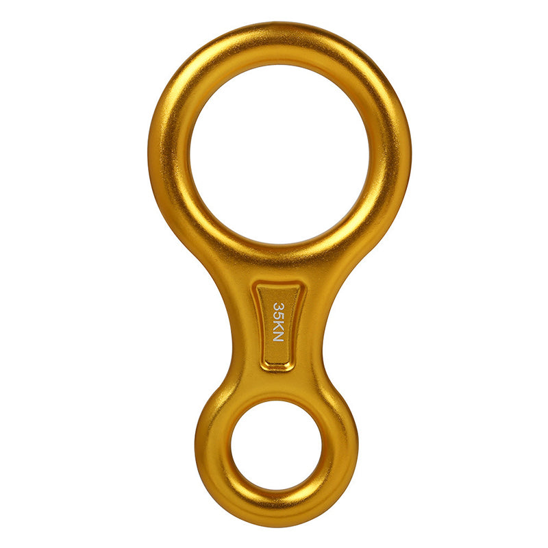 Xinda TP8601P 35KN Aluminum Alloy 8 Descender Heavy Duty Climbing Gear Downhill Equipment Rigging Plate - Gold
