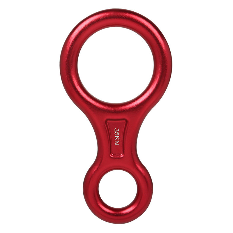 Xinda TP8601P 35KN Aluminum Alloy 8 Descender Heavy Duty Climbing Gear Downhill Equipment Rigging Plate - Red
