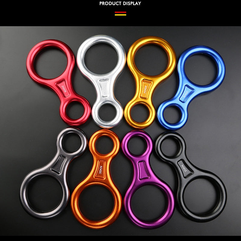 Xinda TP8601P 35KN Aluminum Alloy 8 Descender Heavy Duty Climbing Gear Downhill Equipment Rigging Plate - Blue