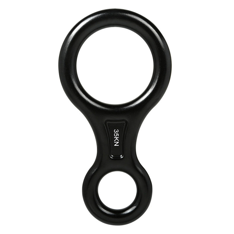 Xinda TP8601P 35KN Aluminum Alloy 8 Descender Heavy Duty Climbing Gear Downhill Equipment Rigging Plate - Black