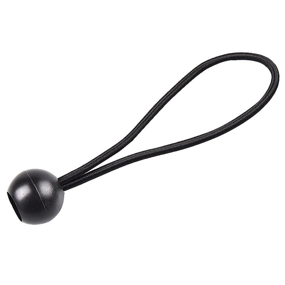 Uniqkart 10Pcs Tent Tie Down Rope Elastic Ball Buckle Fixed Strap for Outdoor Camping Hiking Fishing Awning - Black
