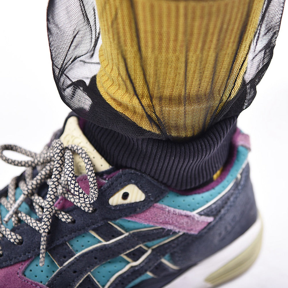 Uniqkart FWKTT-001 1 Pair Outdoor Anti-mosquito Mesh Foot Covers Mountain Climbing Camping Netting - Black