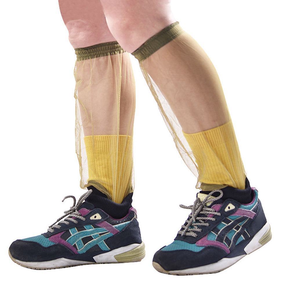 Uniqkart FWKTT-001 1 Pair Outdoor Anti-mosquito Mesh Foot Covers Mountain Climbing Camping Netting - Green