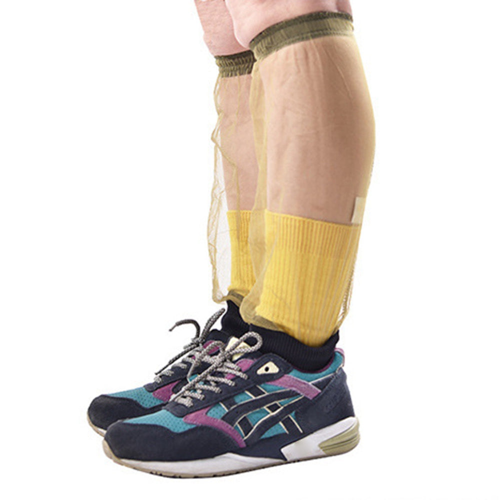 Uniqkart FWKTT-001 1 Pair Outdoor Anti-mosquito Mesh Foot Covers Mountain Climbing Camping Netting - Green