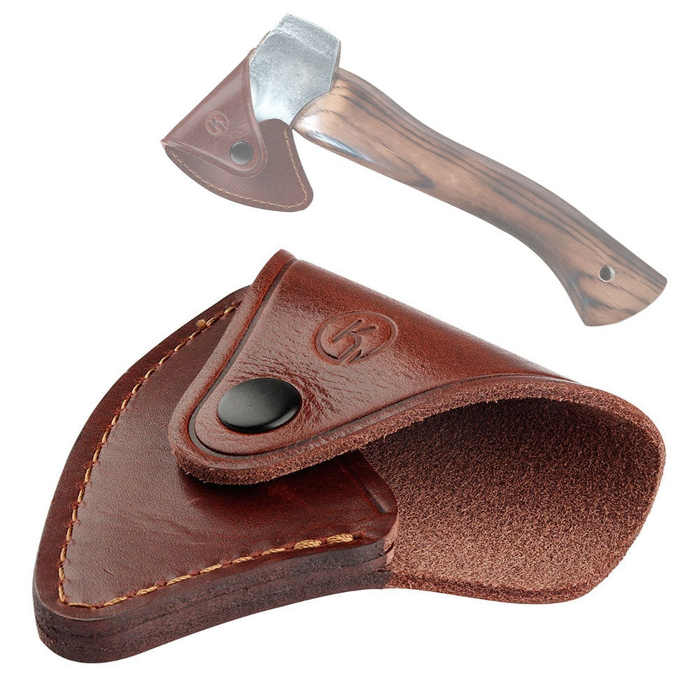 Uniqkart Hunting Ax Cover Leather Tactical Camping Ax Sheath Outdoor Protection Case Bag EDC Tools Ax Blade Holster