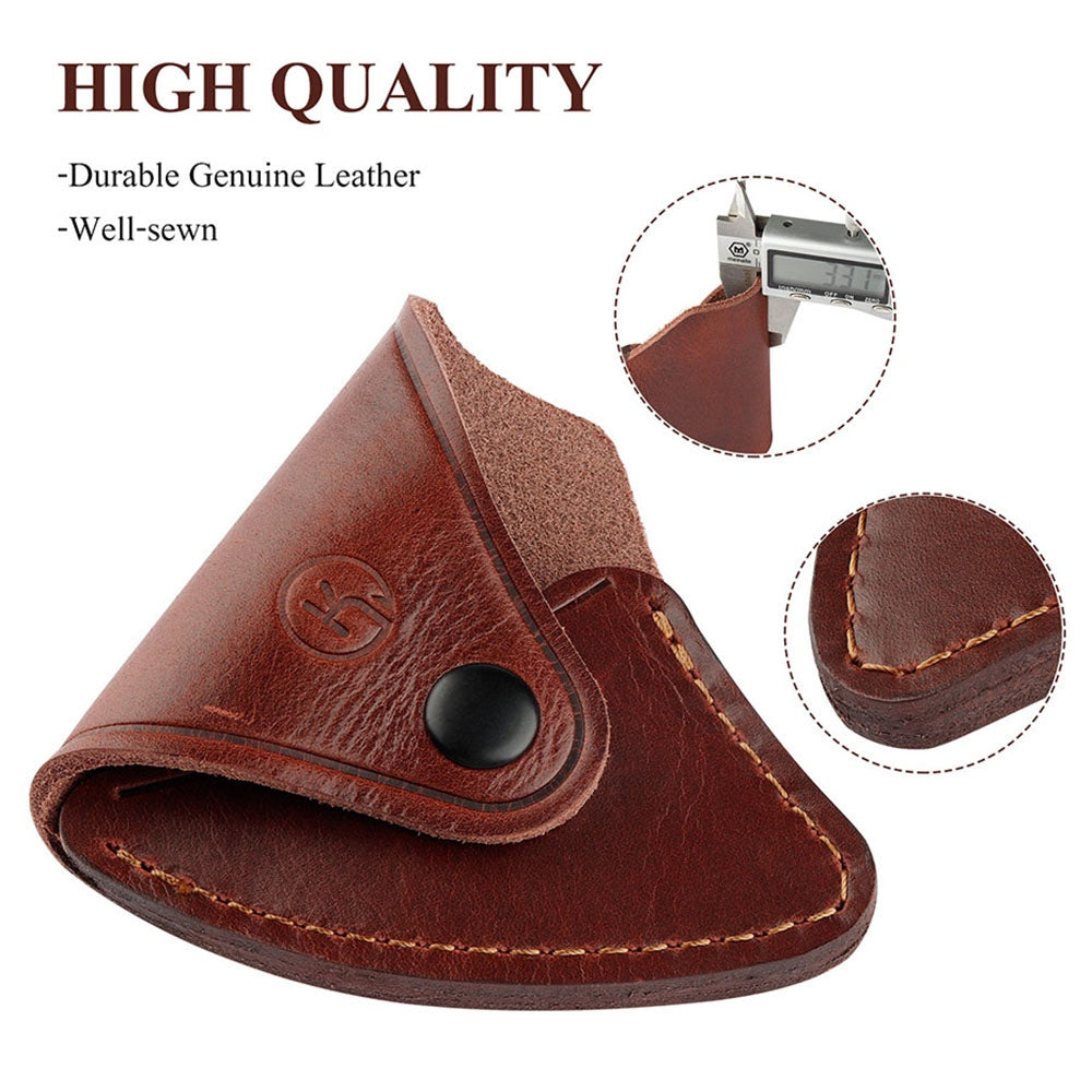 Uniqkart Hunting Ax Cover Leather Tactical Camping Ax Sheath Outdoor Protection Case Bag EDC Tools Ax Blade Holster