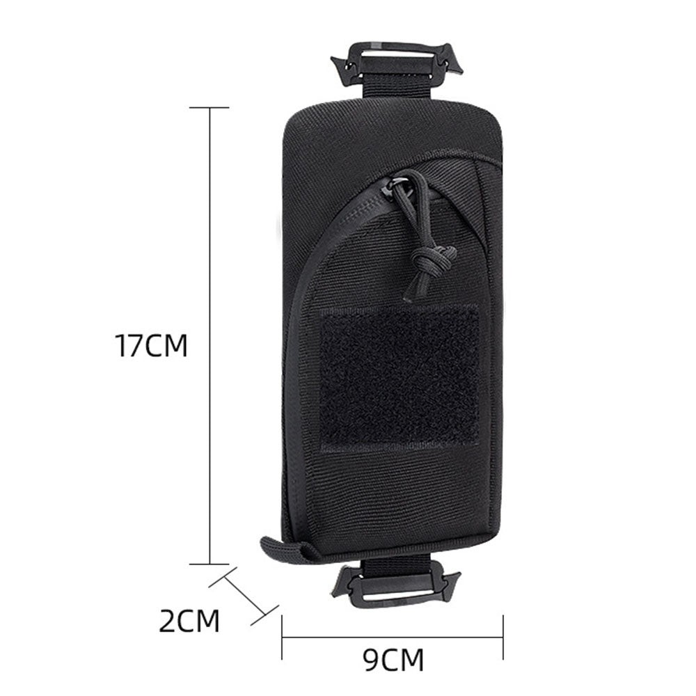 Uniqkart H244 Shoulder Strap Tactical Pouch Military Tool Bag Outdoor Accessory Bag Phone Pack for Hunting Camping Hiking - Black