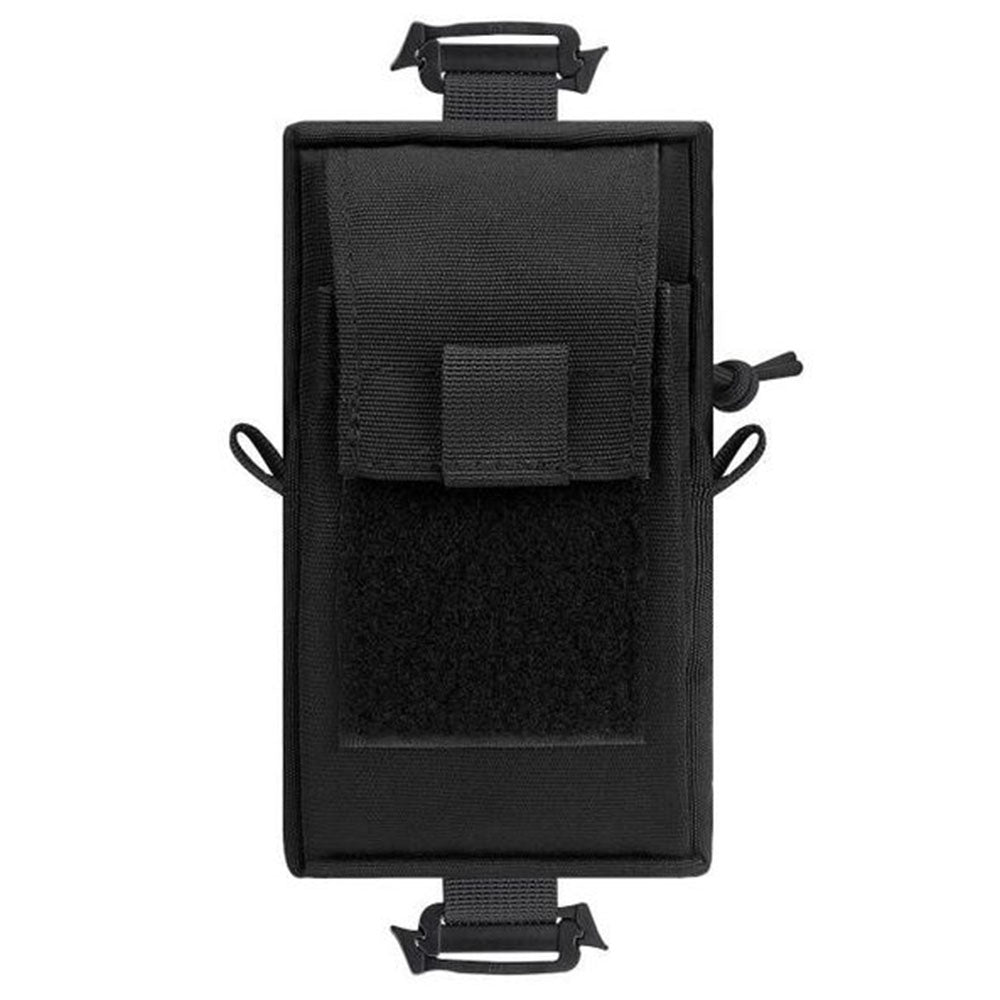 Uniqkart H249 Tactical Molle Pouch Shoulder Strap Pack Military EDC Tool Bag Hunting Accessory Bag Phone Pouch for Outdoor Sports - Black