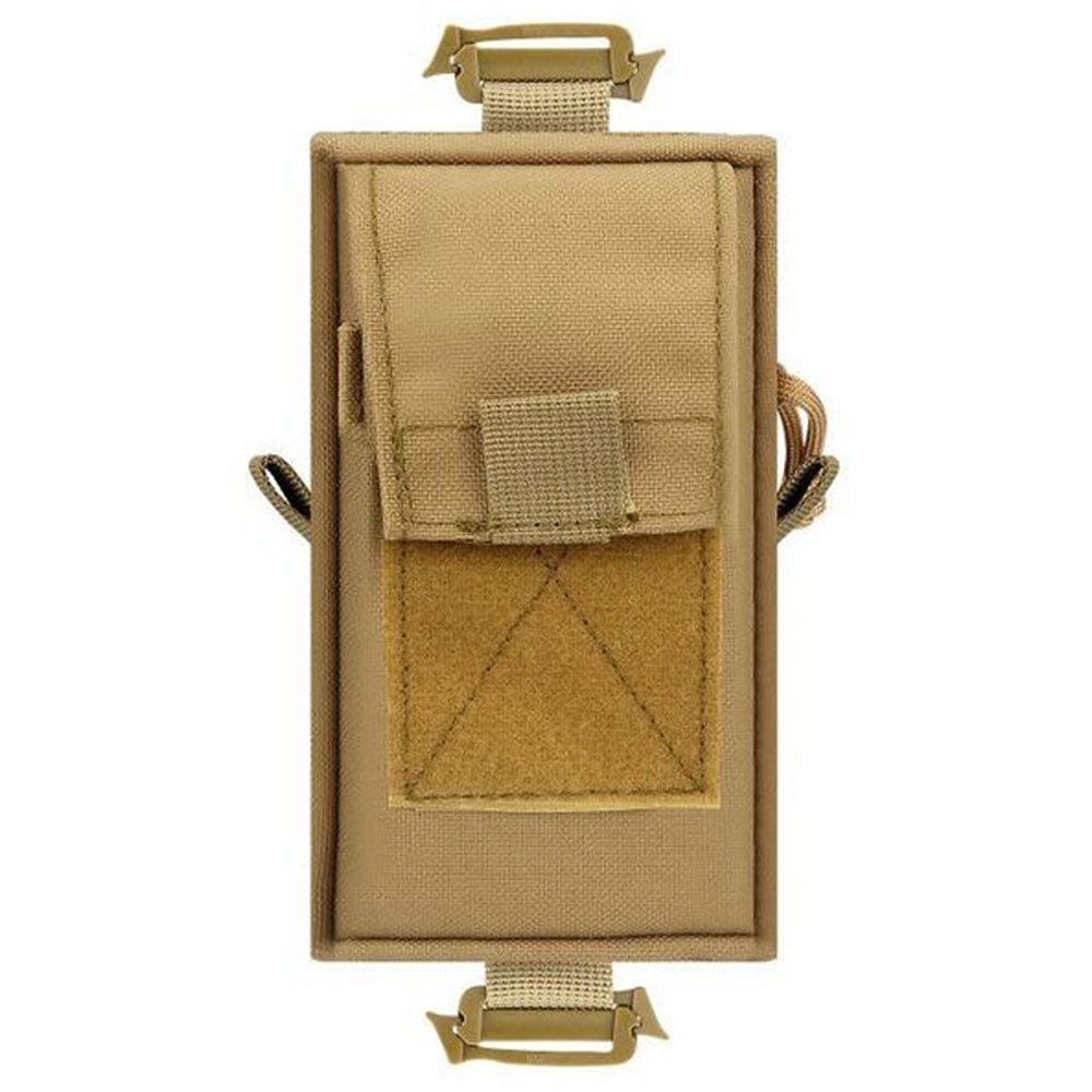 Uniqkart H249 Tactical Molle Pouch Shoulder Strap Pack Military EDC Tool Bag Hunting Accessory Bag Phone Pouch for Outdoor Sports - Khaki
