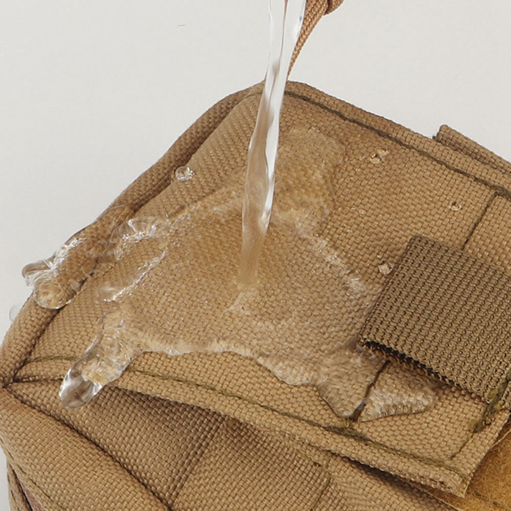 Uniqkart H249 Tactical Molle Pouch Shoulder Strap Pack Military EDC Tool Bag Hunting Accessory Bag Phone Pouch for Outdoor Sports - Khaki