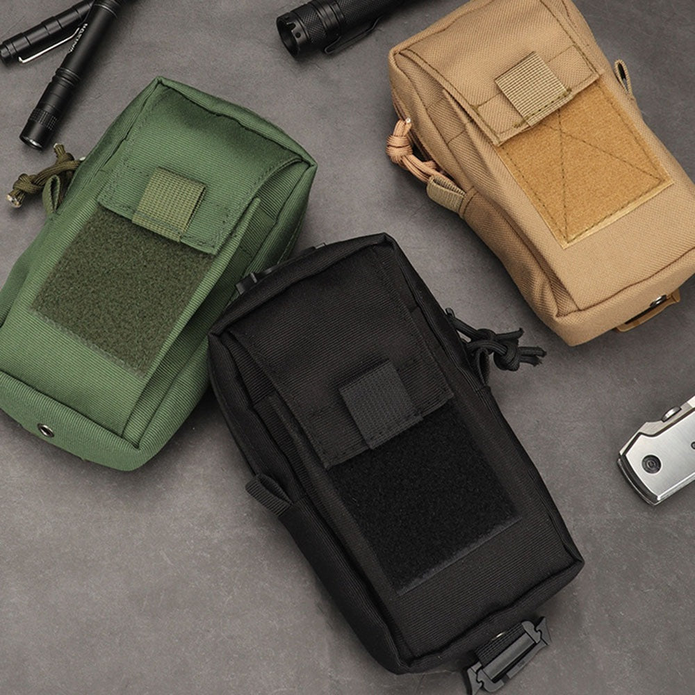 Uniqkart H249 Tactical Molle Pouch Shoulder Strap Pack Military EDC Tool Bag Hunting Accessory Bag Phone Pouch for Outdoor Sports - Green