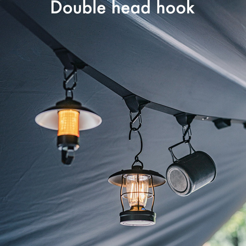 Blackdog BD-ZPPJ003 4Pcs S-Biner Aluminum Alloy Carabiner Slide Lock Multifunction Hanging Hook