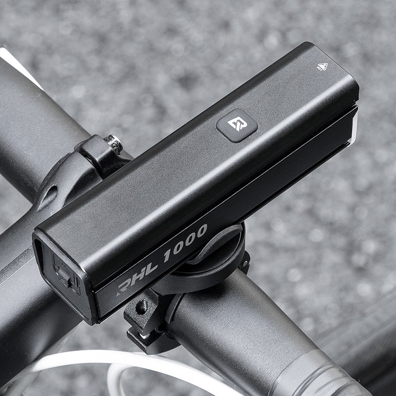 Rockbros RHL1000 Bright LED Bike Front Light Flashlight Rechargeable Bicycle Night Cycling Safety Lamp