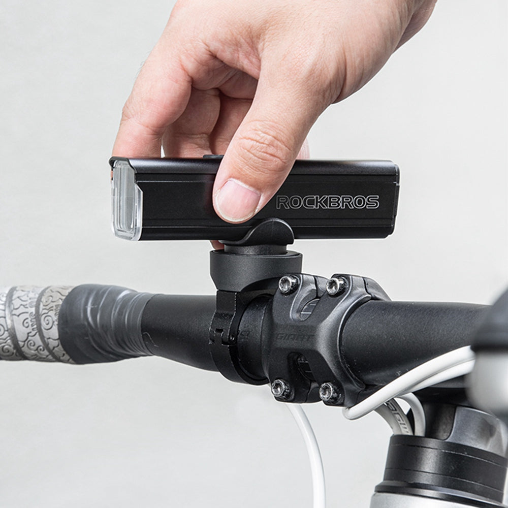 Rockbros RHL1000 Bright LED Bike Front Light Flashlight Rechargeable Bicycle Night Cycling Safety Lamp