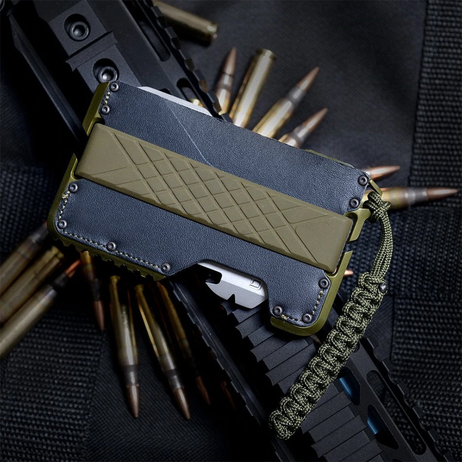 Hand-woven Nylon 7-core Parachute Rope Outdoor Camping Hiking Olecranon Hook Lanyard - Army Green