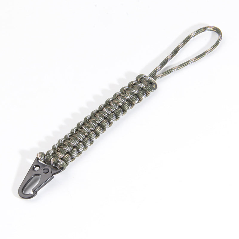 Hand-woven Nylon 7-core Parachute Rope Outdoor Camping Hiking Olecranon Hook Lanyard - Camouflage