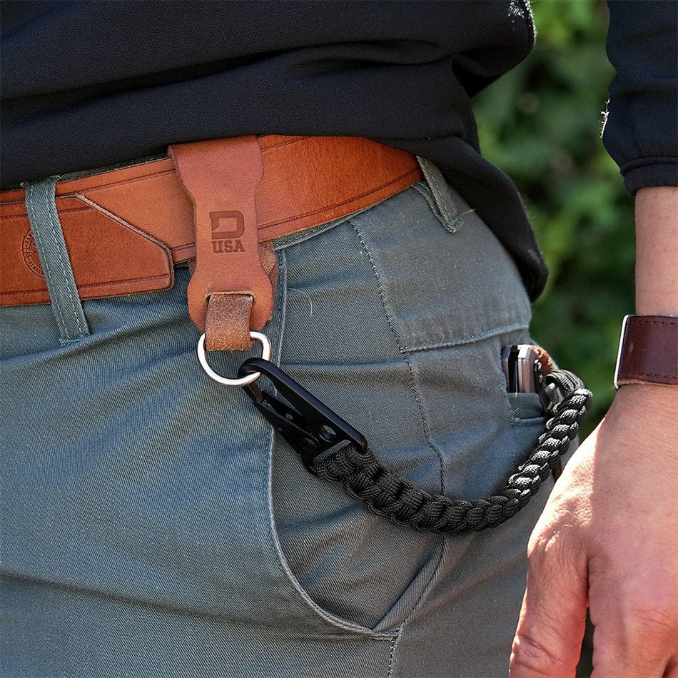 Hand-woven Nylon 7-core Parachute Rope Outdoor Camping Hiking Olecranon Hook Lanyard - Camouflage