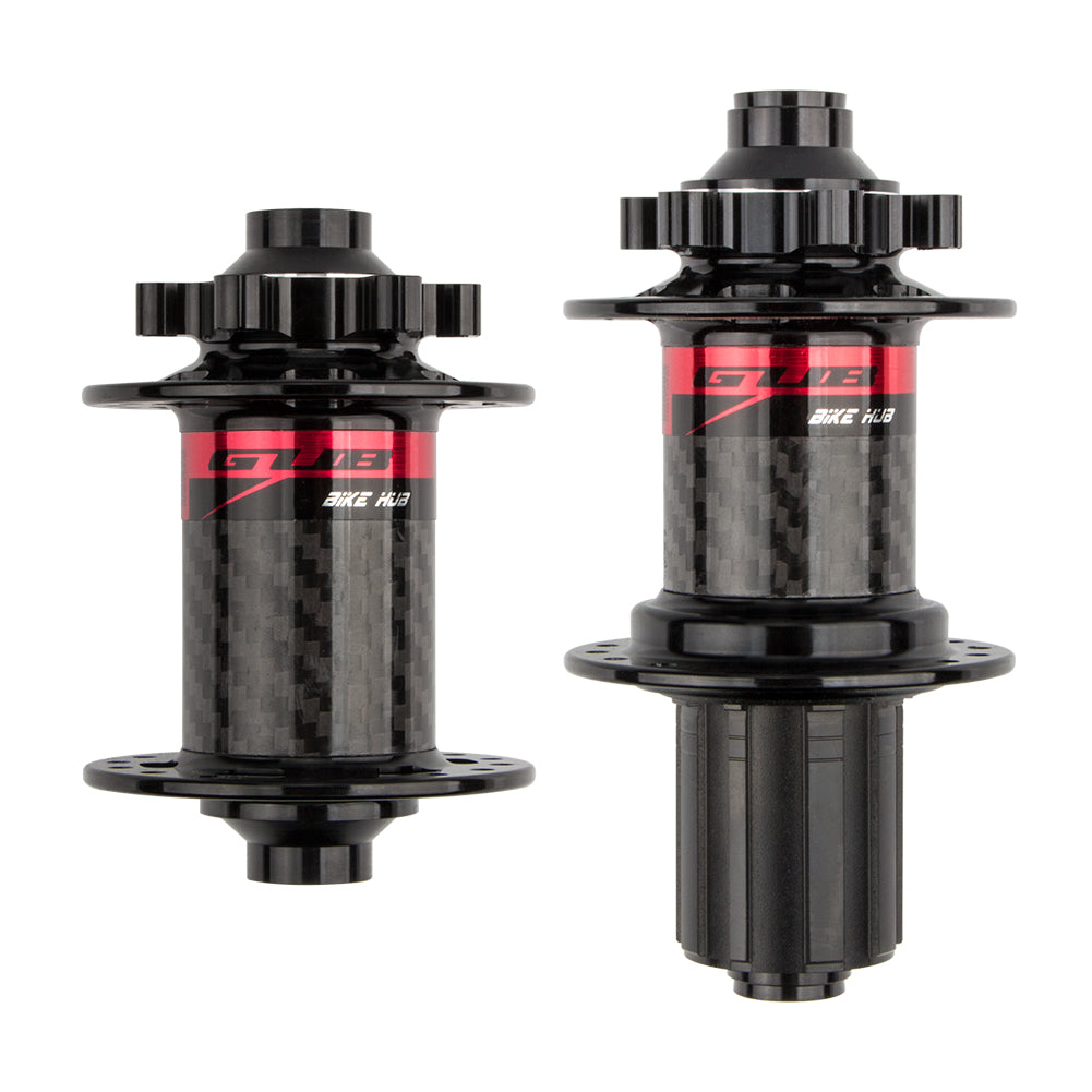 GUB 1451 Carbon Fiber 32-Hole Axle Hub Set Aluminum Alloy Disc Brake Thru-Axle Front & Rear Hub for MTB
