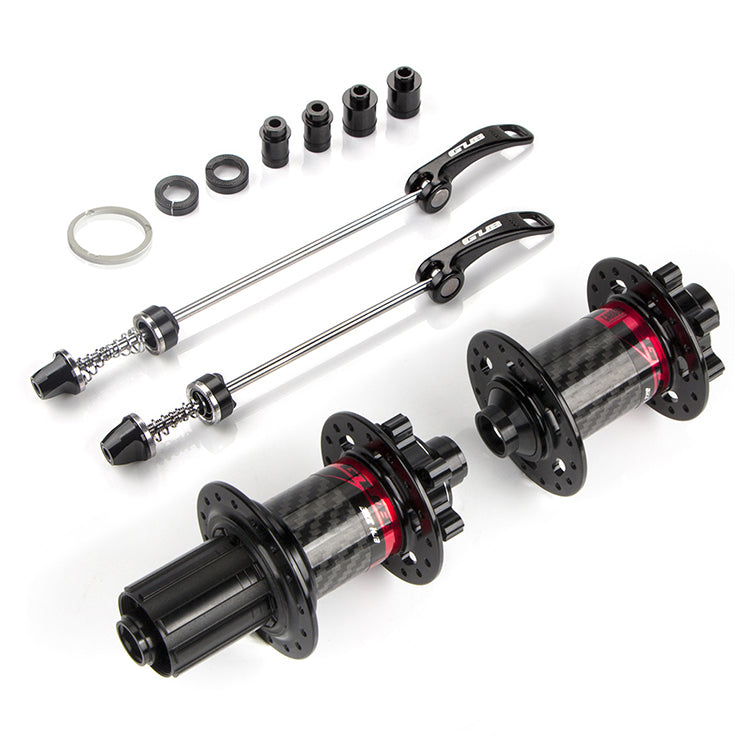 GUB 1451 Carbon Fiber 32-Hole Axle Hub Set Aluminum Alloy Disc Brake Thru-Axle Front & Rear Hub for MTB