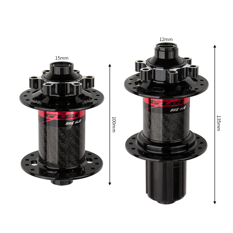 GUB 1451 Carbon Fiber 32-Hole Axle Hub Set Aluminum Alloy Disc Brake Thru-Axle Front & Rear Hub for MTB