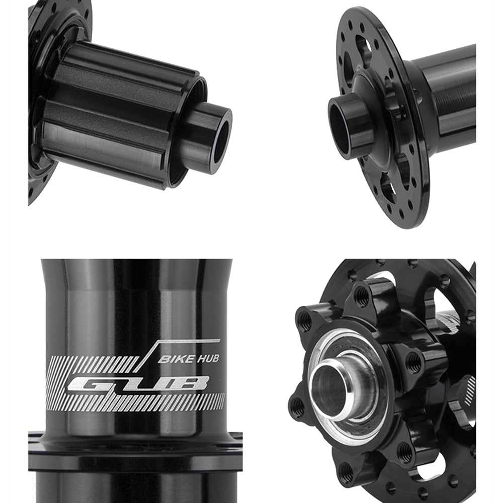 GUB 1281 MTB Aluminum Alloy 32-Hole Axle Hub Set Ultra-light Disc Brake Thru-Axle Front & Rear Hub for Outdoor Cycling Gear