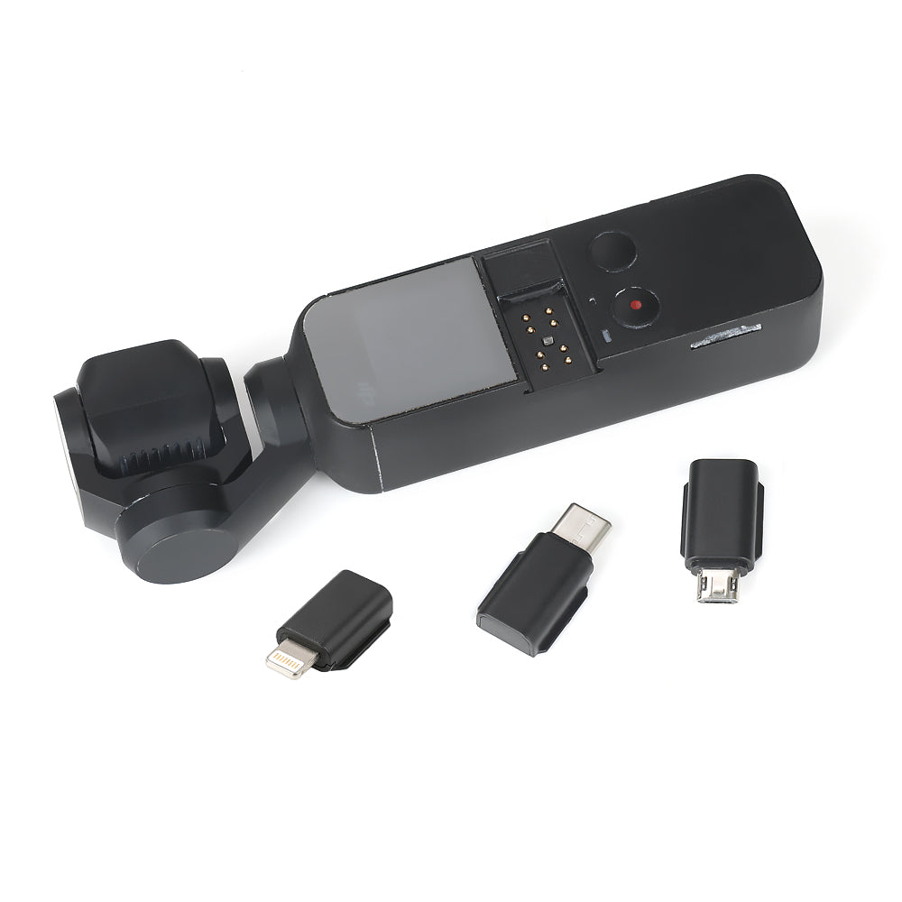 3-in-1 RCSTQ Smartphone Adapter Lightning 8Pin + Type-C + Micro USB Connectors for DJI Osmo Pocket