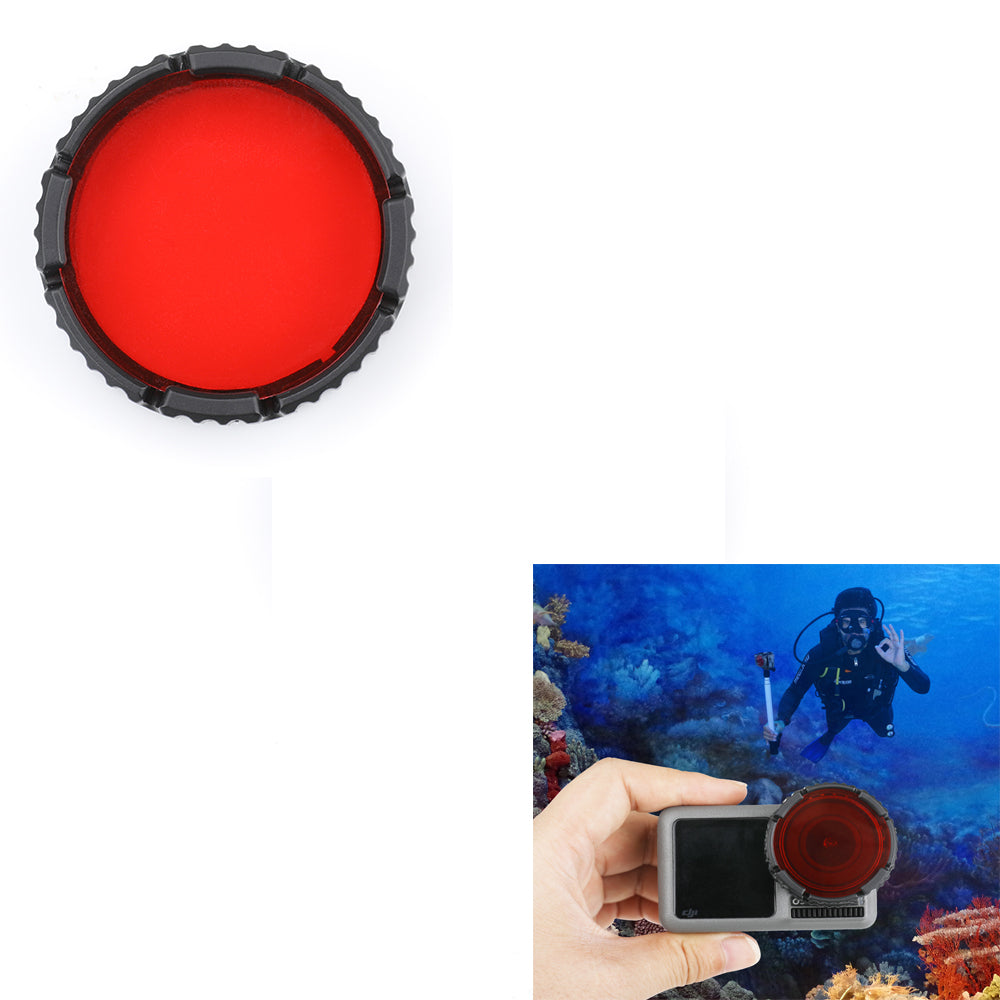 Uniqkart Red Diving Lens Filter for DJI OSMO Action Sports Camera