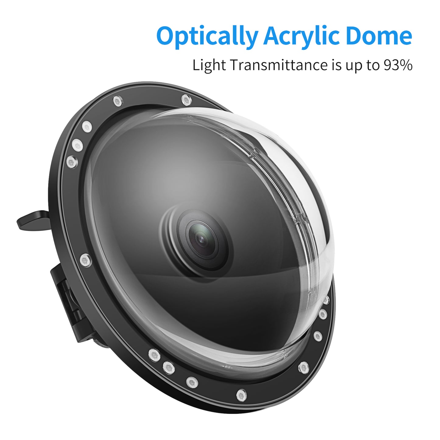 SHOOT Dual Handheld Dome Port Waterproof Diving Housing Cover for DJI Osmo Action Camera