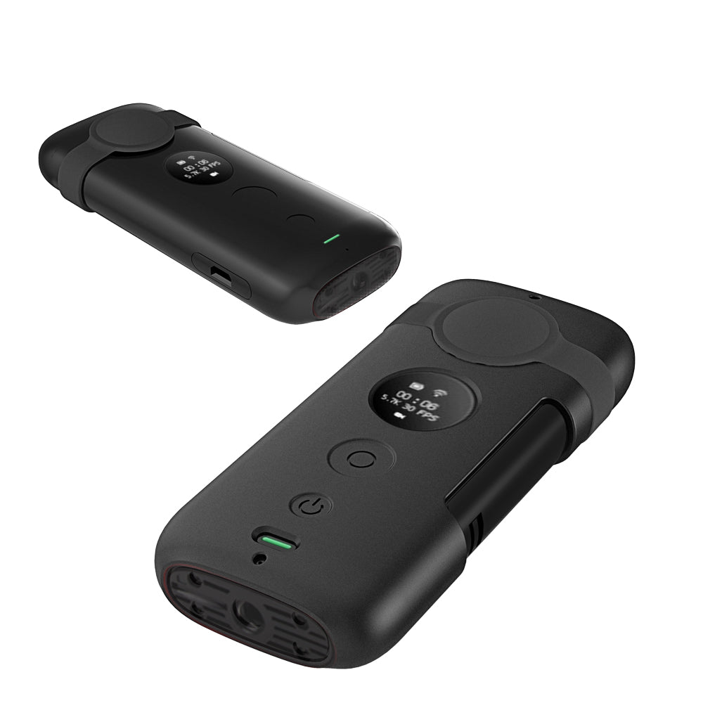 Action Camera Silicone Protective Cover + Camera Len Protection Cap for Insta 360 ONE X - Black