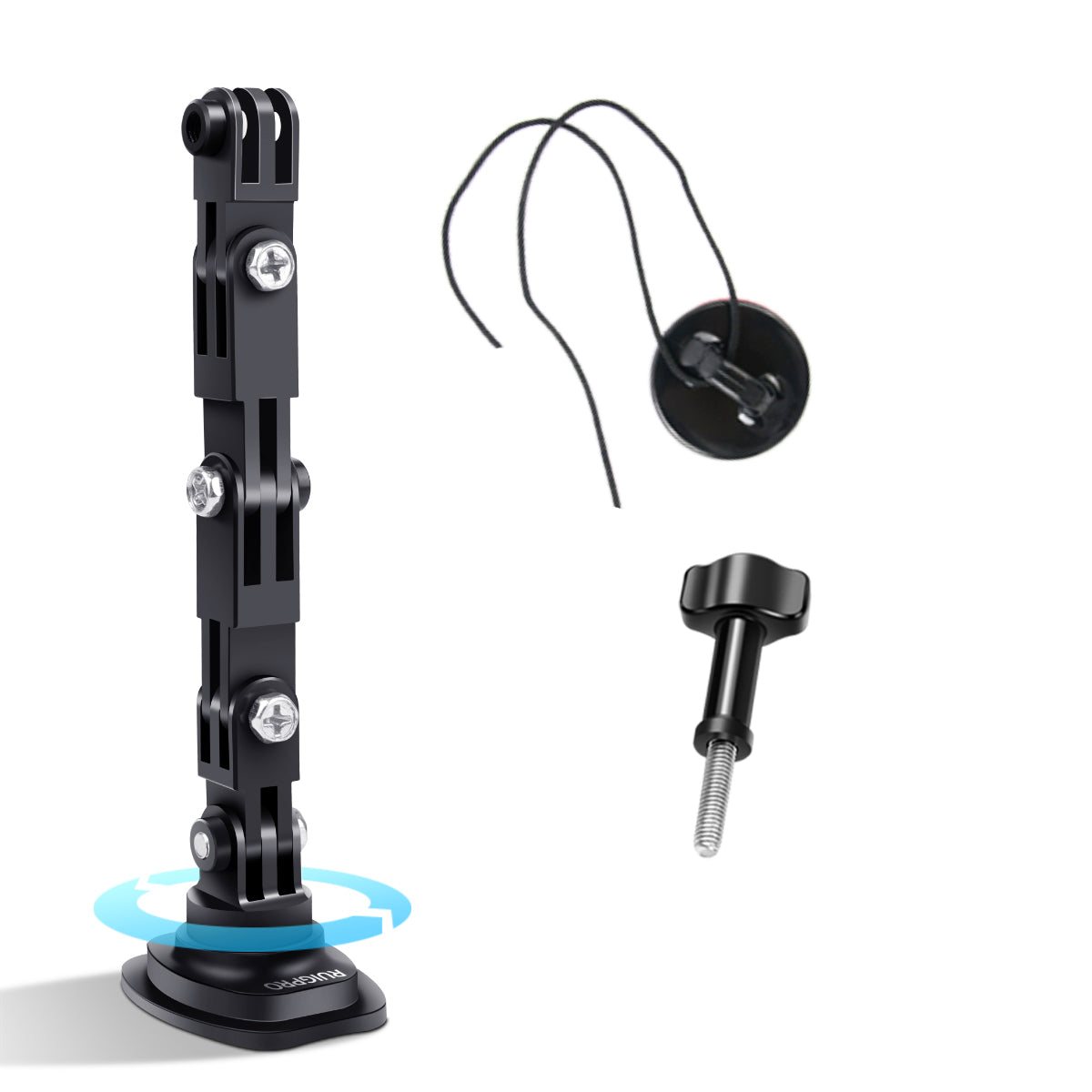 AT1133 360° Rotation Action Camera Helmet Mount for GoPro Hero 9 8 7 6 5 Xiaomi Yi SJCAM SJ4000 SJ5000