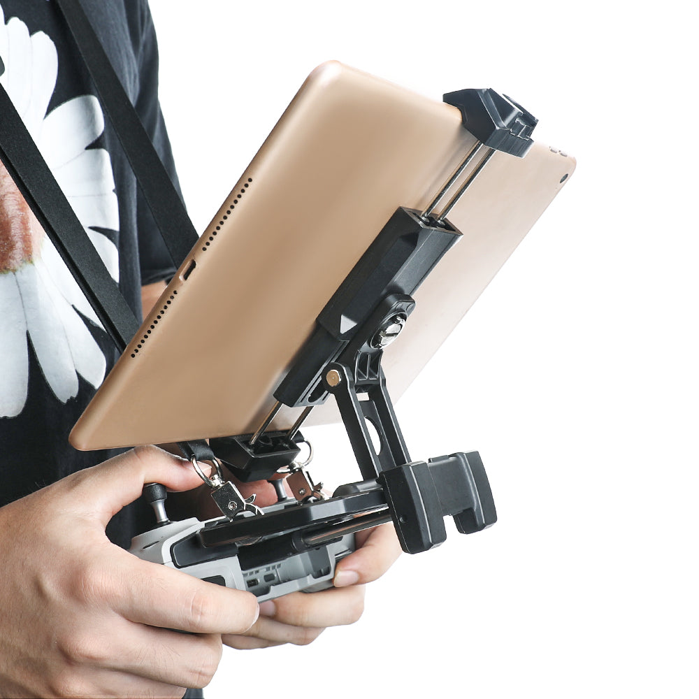 RCGEEK Foldable Plastic Tablet Phone Holder Bracket with Lanyard for DJI Mavic Mini/2 Pro/ Air 2 / Xiaomi Fimi X8 SE/Fimi EVO Drone Remote Controller