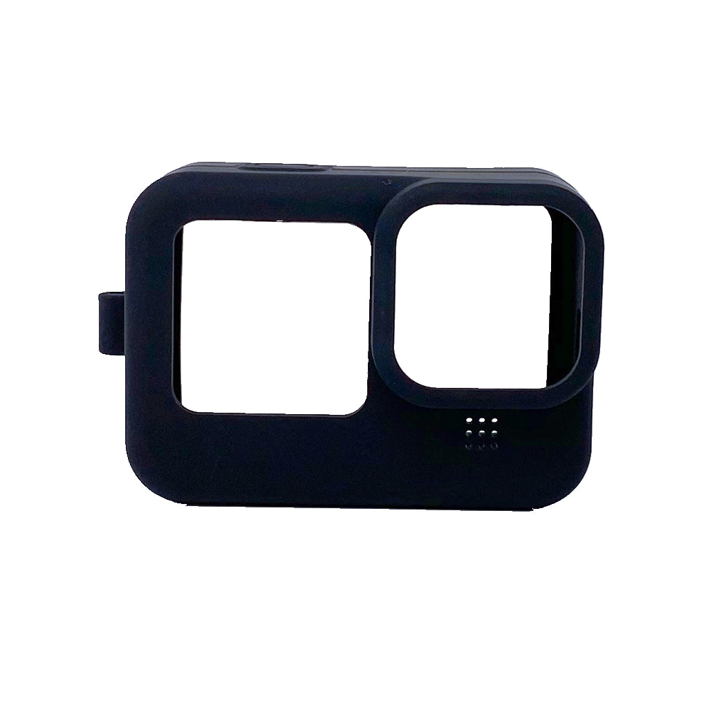 Silicone Protective Housing Frame Case and Lens Cap for GoPro Hero 9 - Black