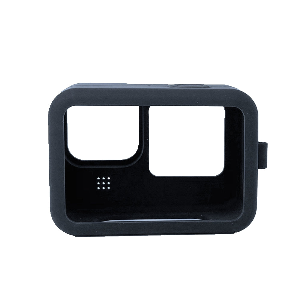 Silicone Protective Housing Frame Case and Lens Cap for GoPro Hero 9 - Black