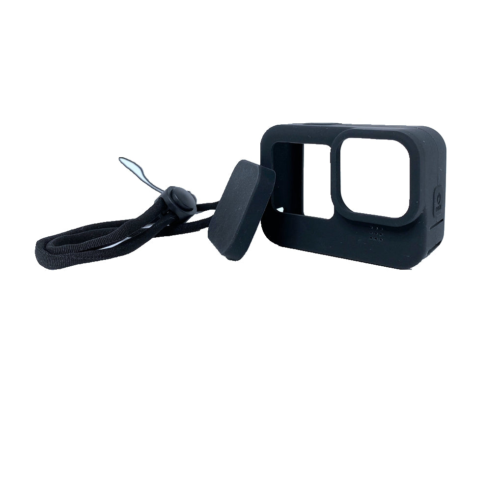 Silicone Protective Housing Frame Case and Lens Cap for GoPro Hero 9 - Black