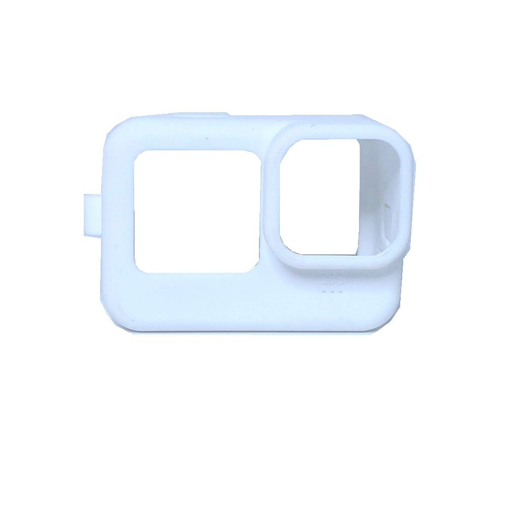 Silicone Protective Housing Frame Case and Lens Cap for GoPro Hero 9 - White