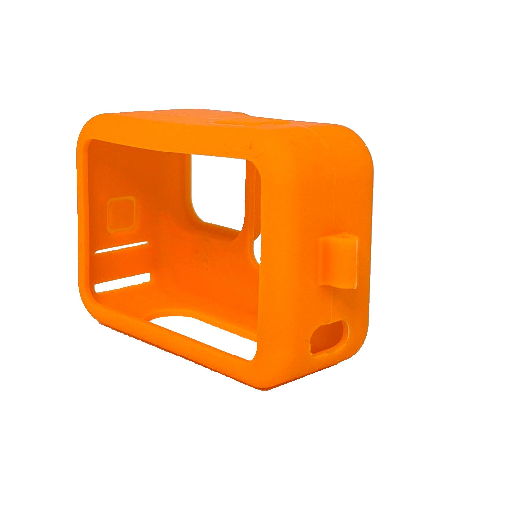 Silicone Protective Housing Frame Case and Lens Cap for GoPro Hero 9 - Orange
