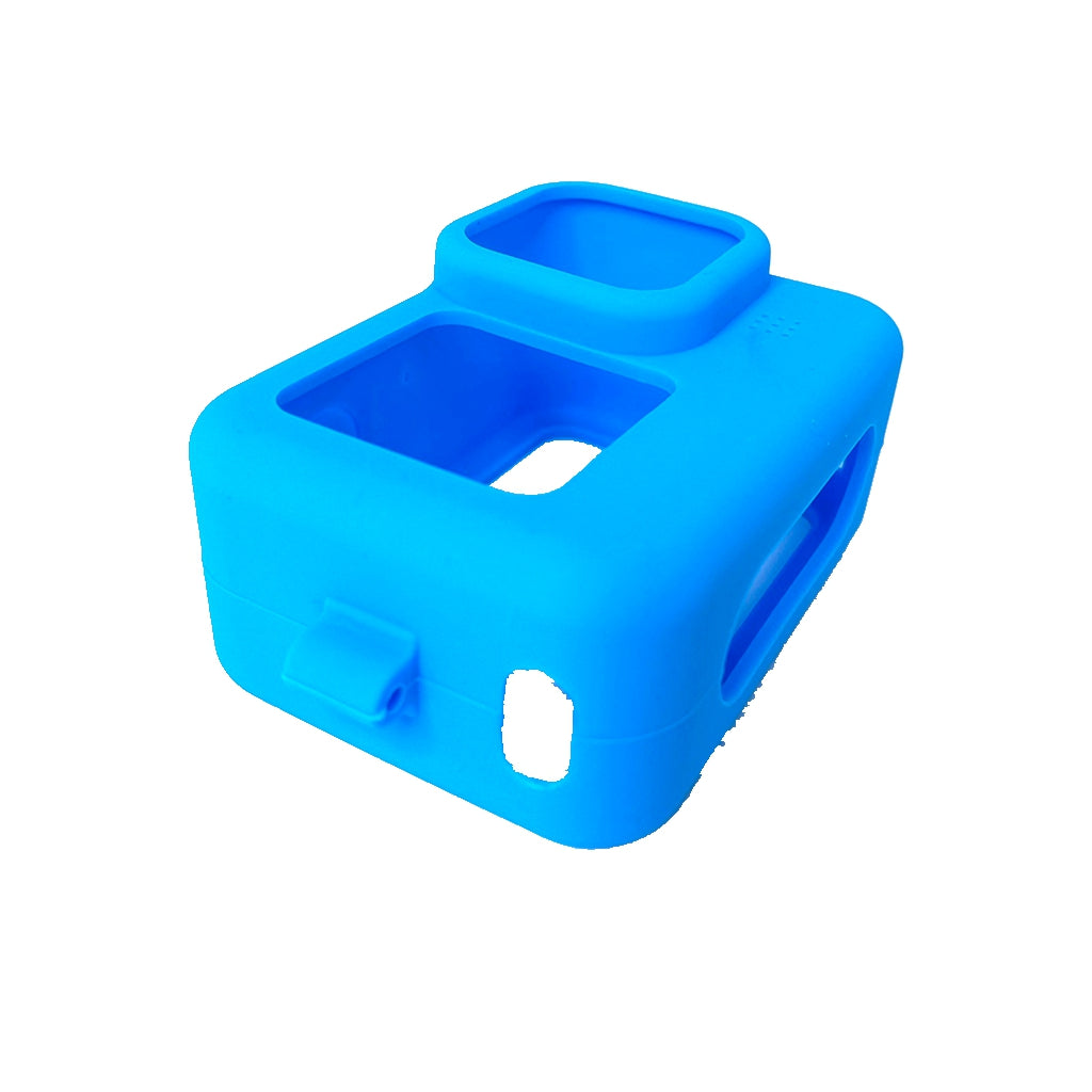Silicone Protective Housing Frame Case and Lens Cap for GoPro Hero 9 - Blue