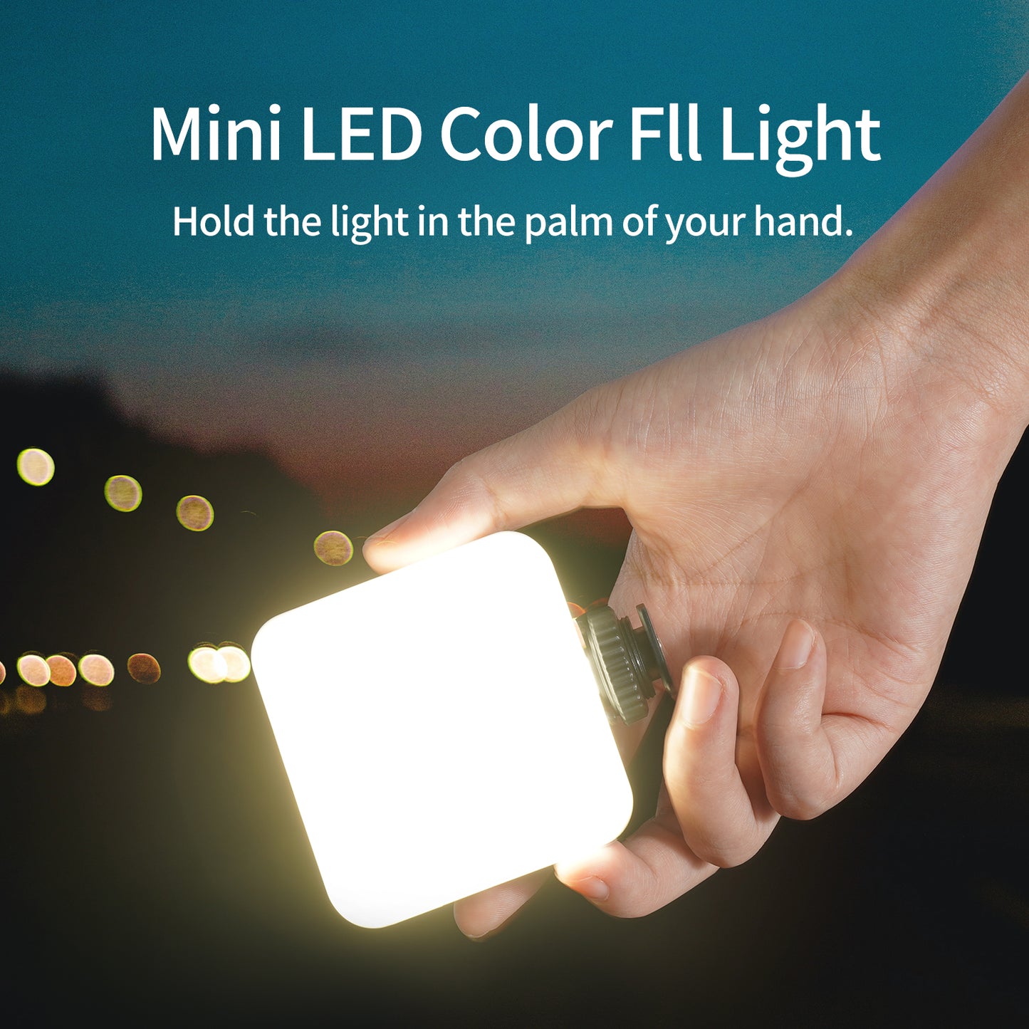 Uniqkart TE-LGT-001 RGB LED Video Light Portable Photographic Lighting Vlog Fill Light Smartphone DSLR SLR Lamp