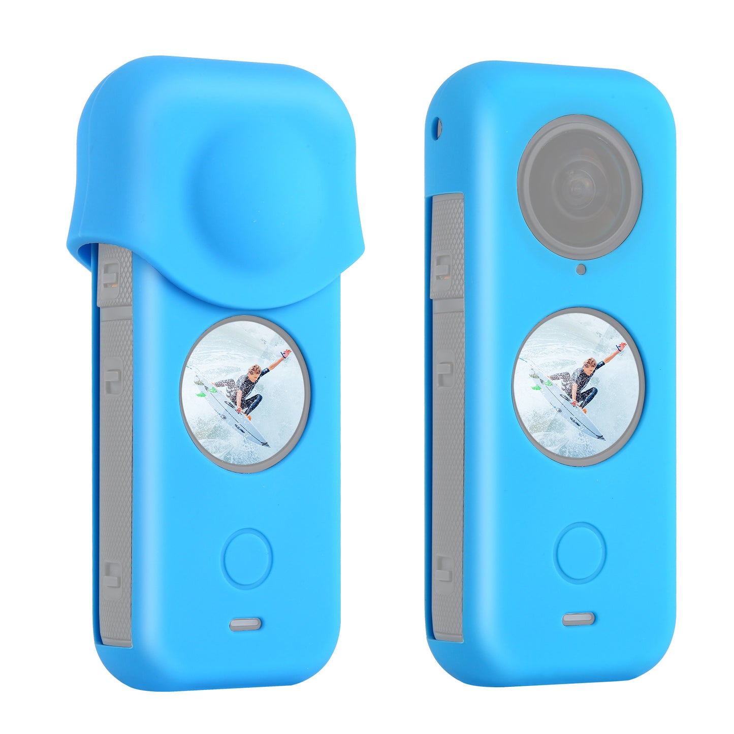 Puluz Full Body Dust-proof Camera Protective Cover Soft Silicone Case for Insta360 ONE X2 - Blue