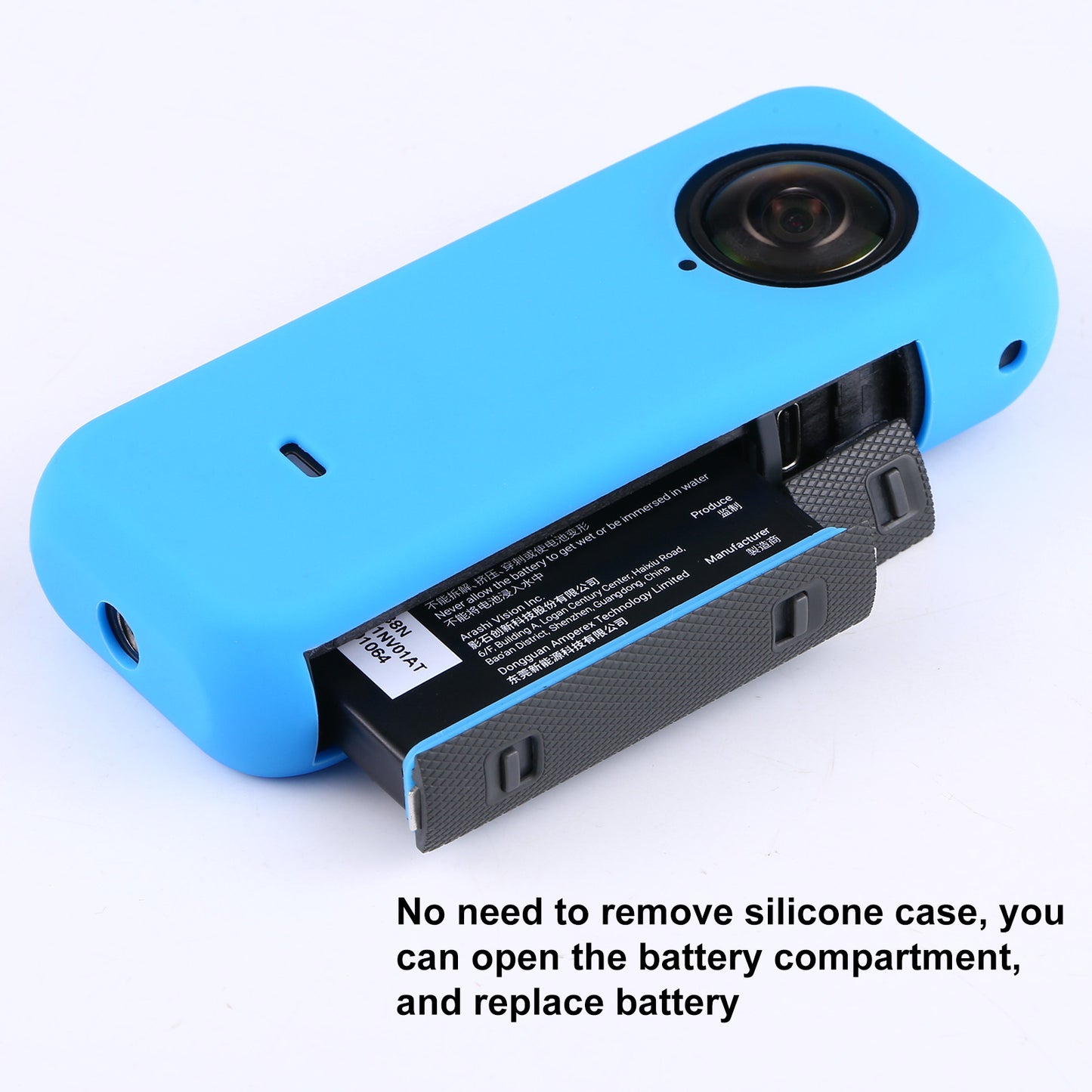 Puluz Full Body Dust-proof Camera Protective Cover Soft Silicone Case for Insta360 ONE X2 - Blue